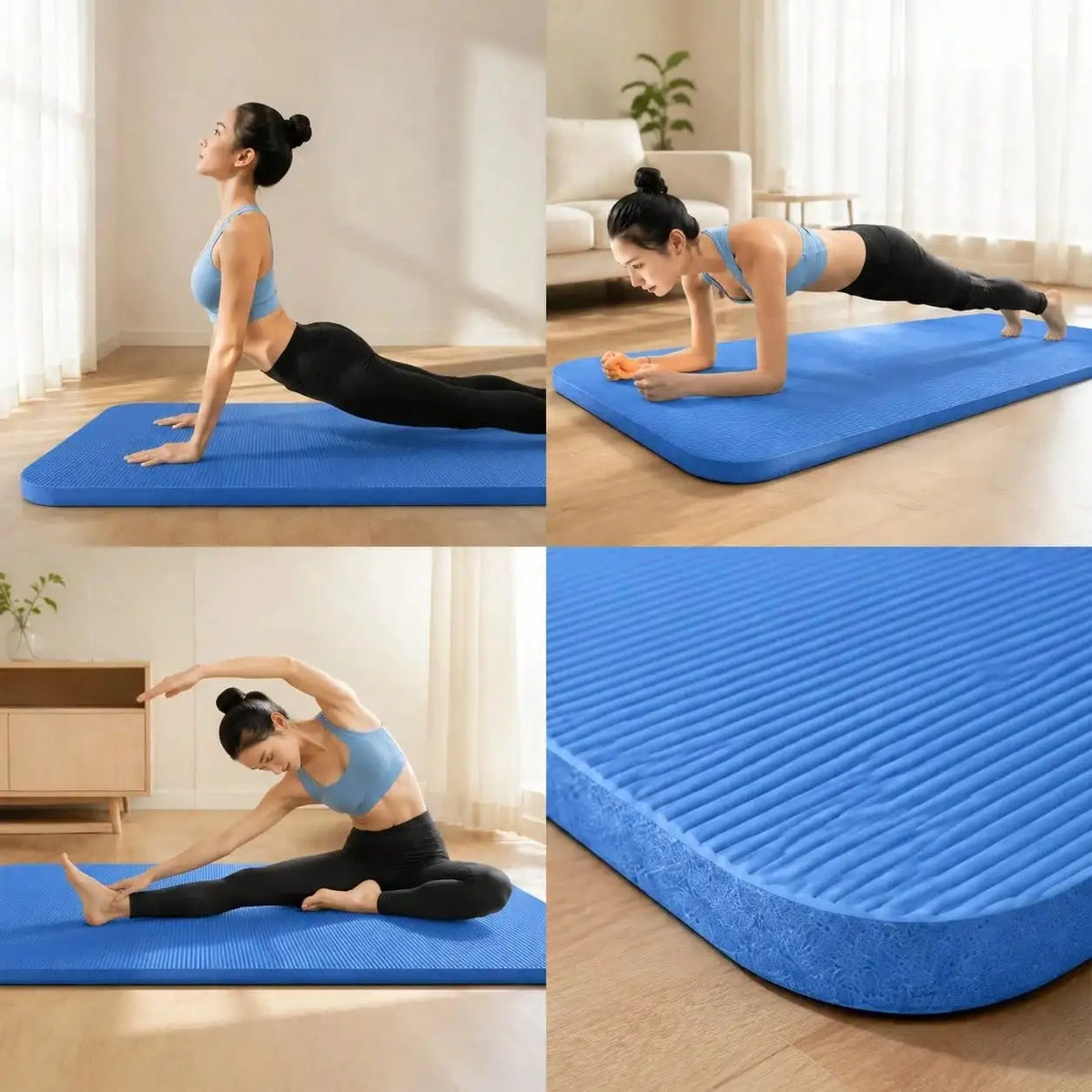 Local Delivery-Non-Slip Workout Yoga Mat, Thick & Durable Exercise Mat For Home Fitness, Pilates