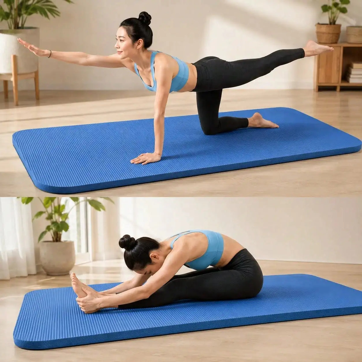Local Delivery-Non-Slip Workout Yoga Mat, Thick & Durable Exercise Mat For Home Fitness, Pilates